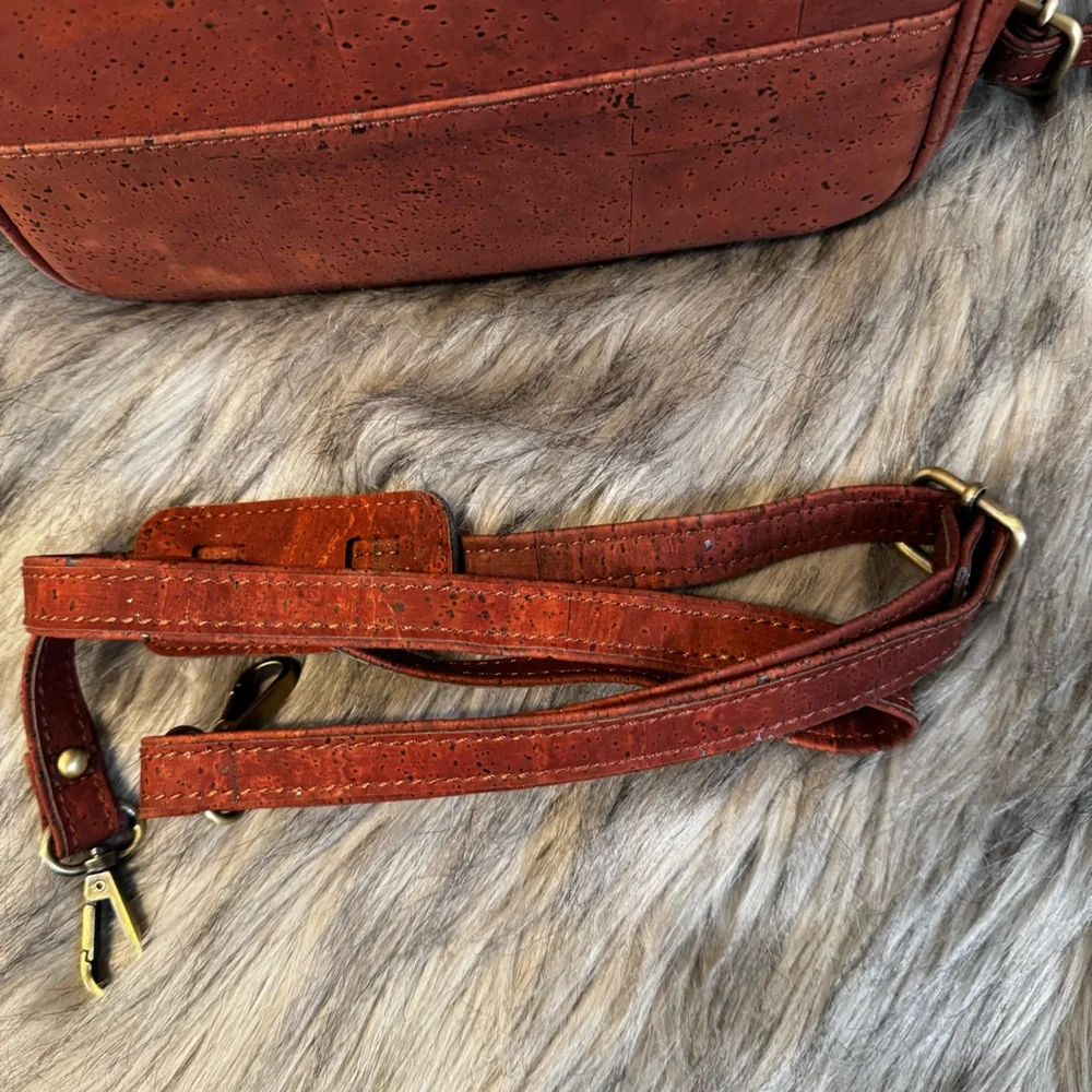 Rust Brown Women's Backpack Purse - Classic Structured Top-Handle Backpack